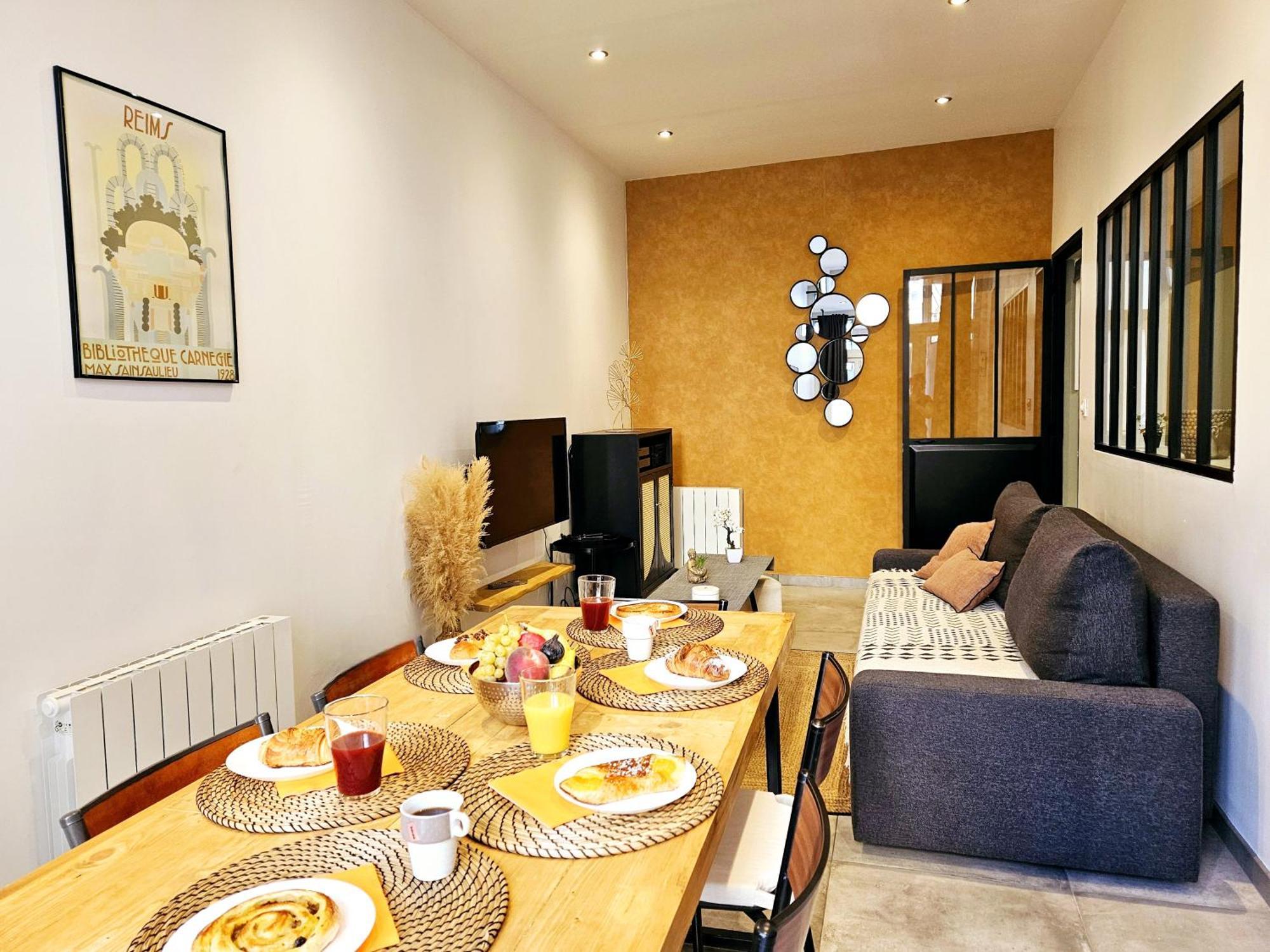 Refuge Urbain - Ideal Pro, Familles & Amis - Le Calme En Hypercentre - Wifi Haut Debit - Netflix - Machine A Laver - Gare, Cathedrale, Commerces, Restaurants & Transports En Commun A Moins De 10 Minutes A Pied Реймс Экстерьер фото